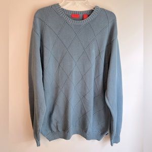 Izod Men's  Size XL Oversized Blue Gray Knit Golf Sweater